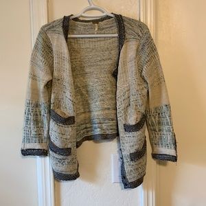 Free People Button Cardigan Multicolor Heather Knit Boho